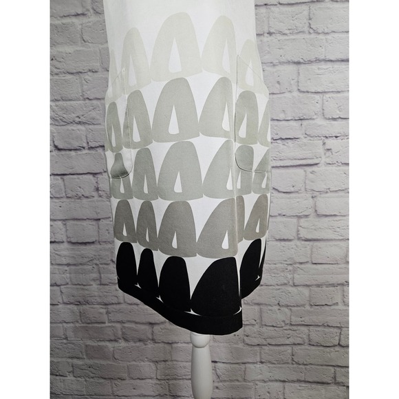 The Limited Womens Ombré Shift Dress White Yellow Black Gray Size 4 Pockets - Picture 6 of 12